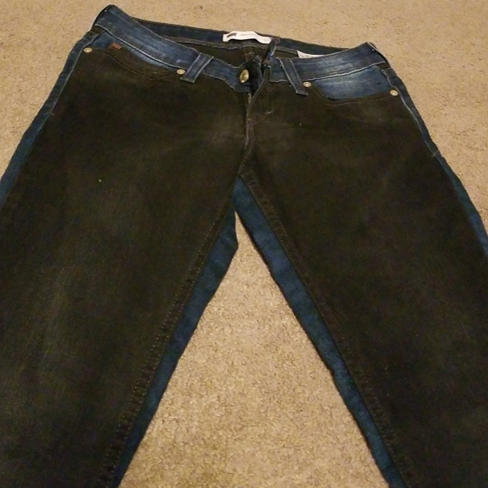 Two tone denim Levi jeans